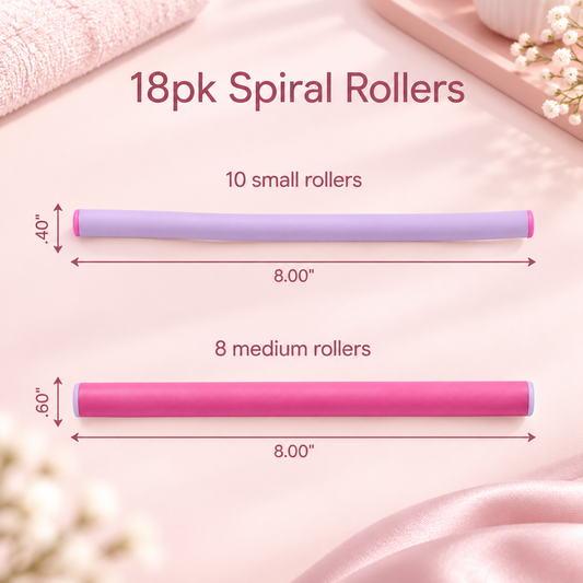 18-Piece Heatless Spiral Curlers