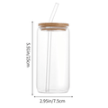 Bamboo Lid Glass Can Cup