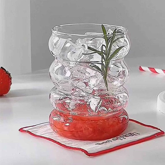 Ripple Glass Coffee Tumbler