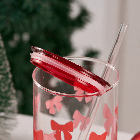 Cute Bow Glass Mug