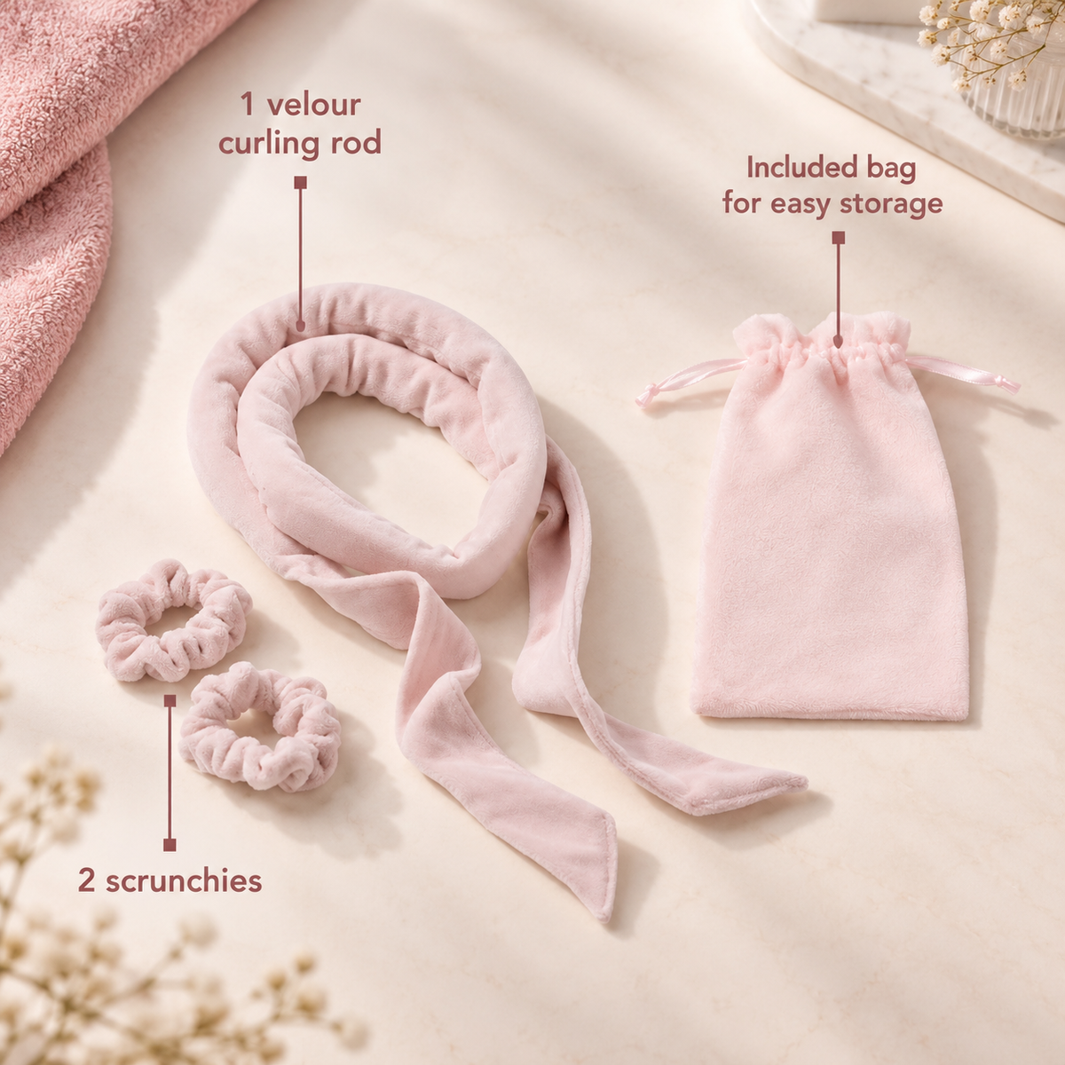 Soft Ribbon Heatless Curl Set of 2