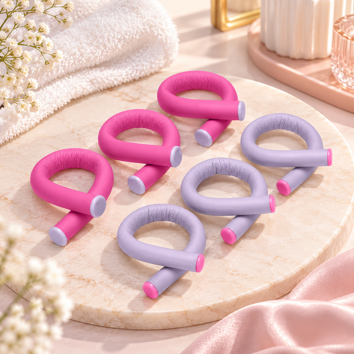 18-Piece Heatless Spiral Curlers