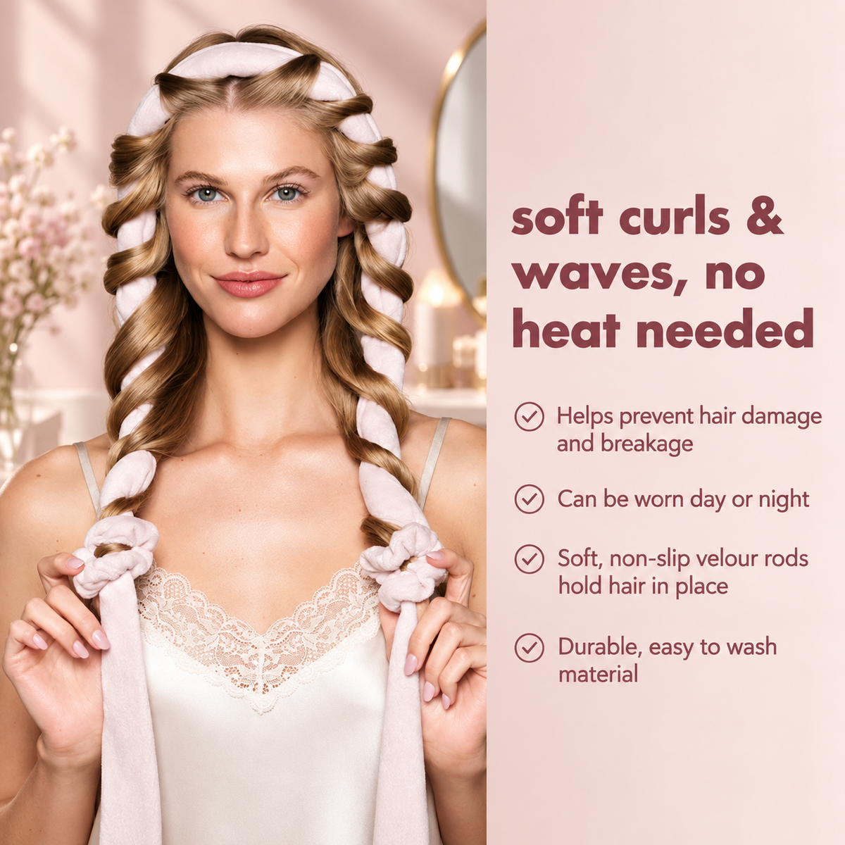 Soft Ribbon Heatless Curl Set of 2