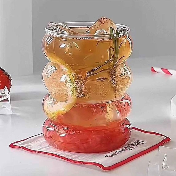 Ripple Glass Coffee Tumbler