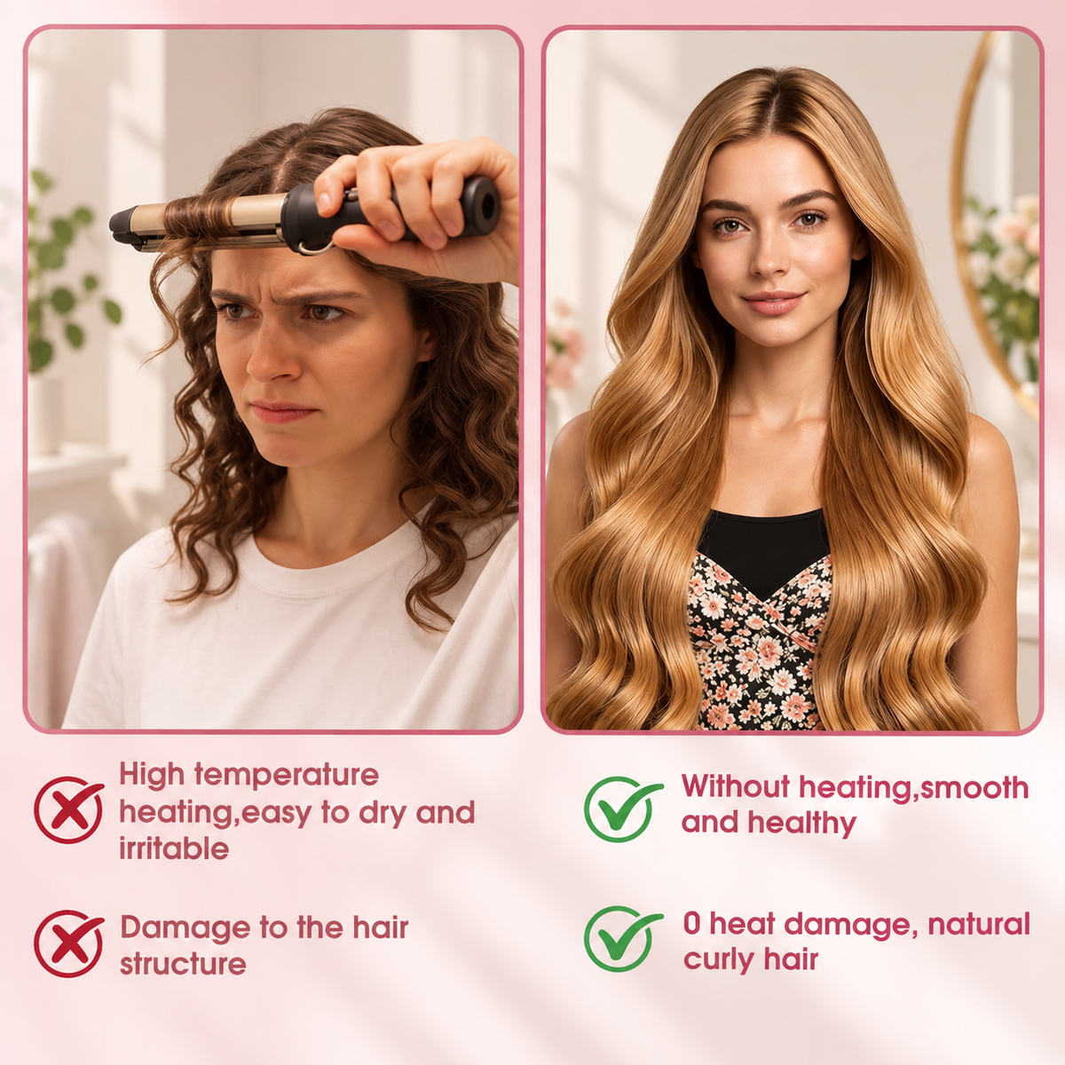 6-Piece Satin Heatless Curler Set