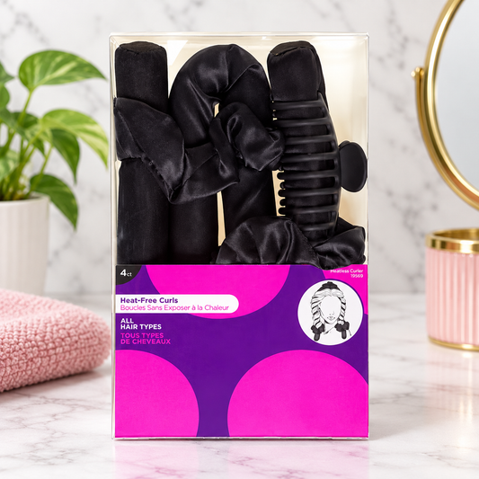4-Piece Satin Heatless Curler Set