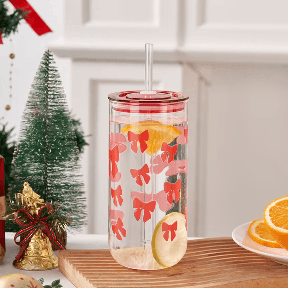 Cute Bow Glass Mug