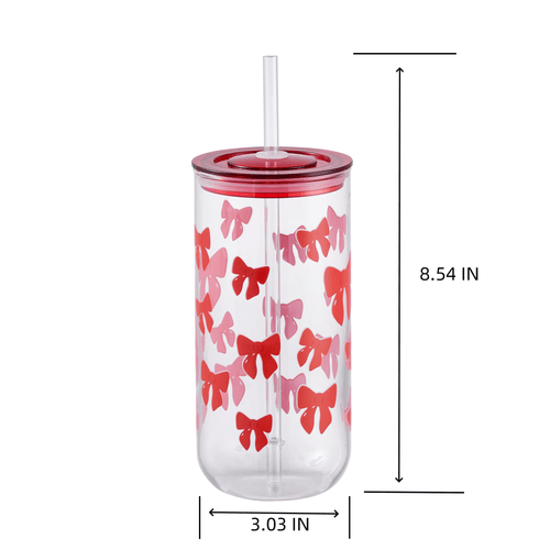 Cute Bow Glass Mug