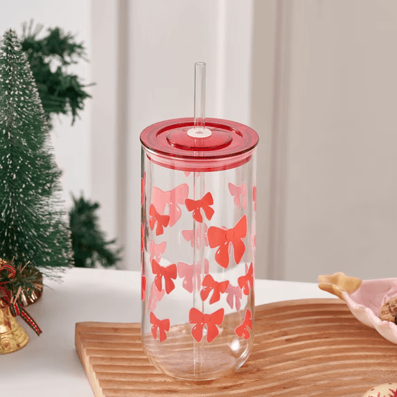 Cute Bow Glass Mug